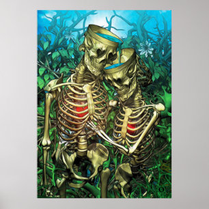 Pôster Papai noel Muerte Tarot - dois dos copos