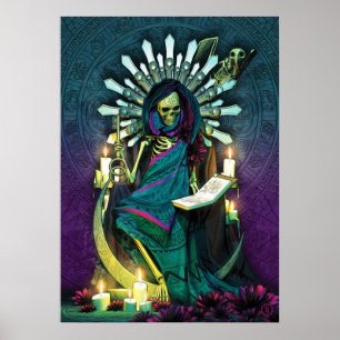 Poster Papai noel Muerte Tarot - sacerdotisa alta