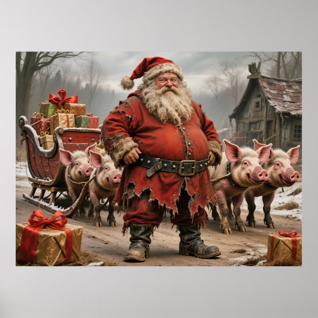Poster Papai Noel na Idade Média (Frente)