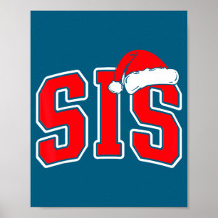 Poster Papai Noel Natal Combinando Família Xmas Pijama Si