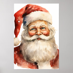 Poster Papai Noel Natal Retrô