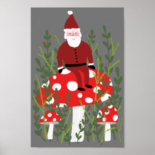 Poster Papai Noel no Cogumelo Mágico