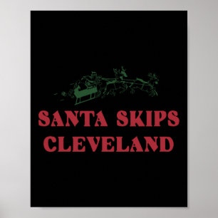 Poster Papai Noel pula Cleveland Papai Noel divertido Ren