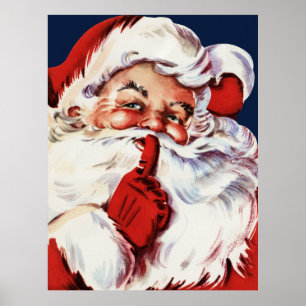 Pôster Papai Noel que diz o SH-H-h