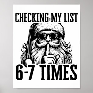 Poster Papai Noel Seis Sete 6 7 Meme Divertido Natal Féri