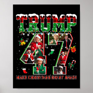 Poster Papai Noel Trump Faça O Natal Grande Novamente Fei