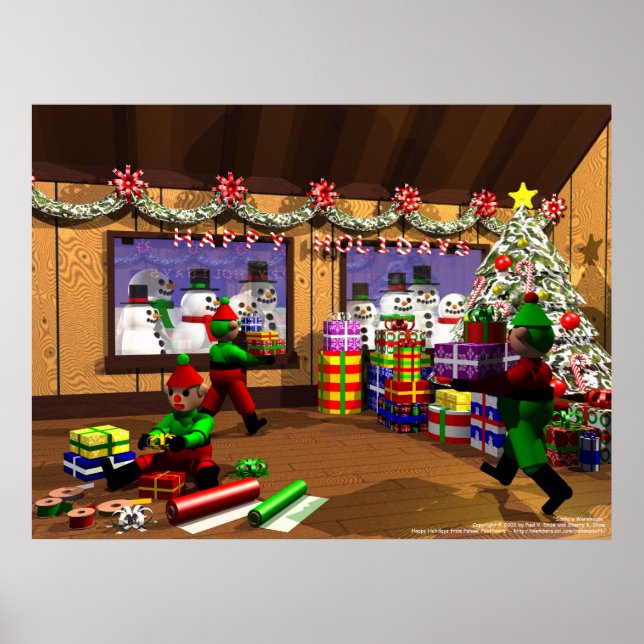 Poster Papai noel Warehouse (Frente)