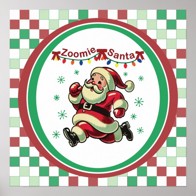 Poster Papai Noel Zoomie Natal (Frente)