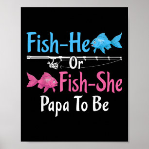 Poster Papai Peixe-macho Ou Peixe-fêmea Para Ser Revelaçã