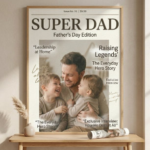 Poster Papai Super Personalizado Dia dos Pais