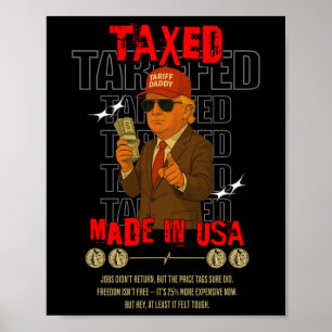 Poster Papai Tarifa Design Divertido de Trump – Meme Polí