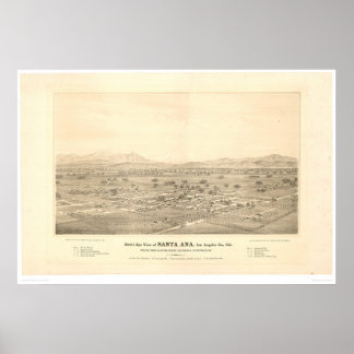 Poster Papais noeis Ana, CA. Mapa Panorâmico (1579C)