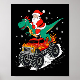Poster Papais noeis Andando T Rex Dinossaur Monster Truck