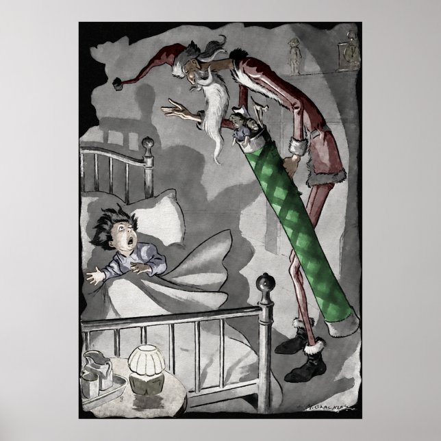 Poster Papais noeis assustadores (Frente)