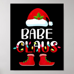 Poster Papais noeis Babe Claus Elf Matching Family Group
