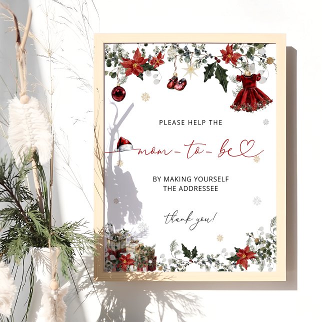 Poster Papais noeis Baby Girl Chá de fraldas Endereço um  (Criador carregado)