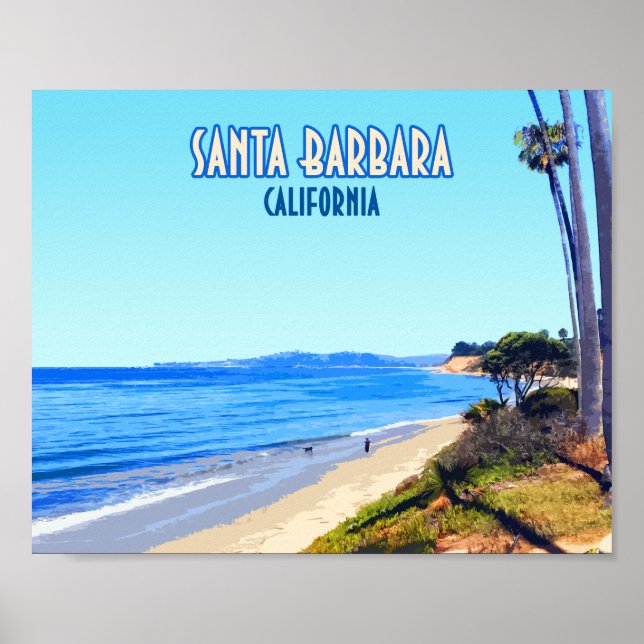 Poster Papais noeis Barbara California Butterfly Beach Mo (Frente)
