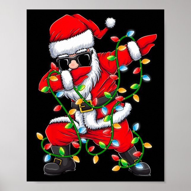 Poster Papais noeis Batidos Xmas Luzes Meninas Meninos Cr (Frente)