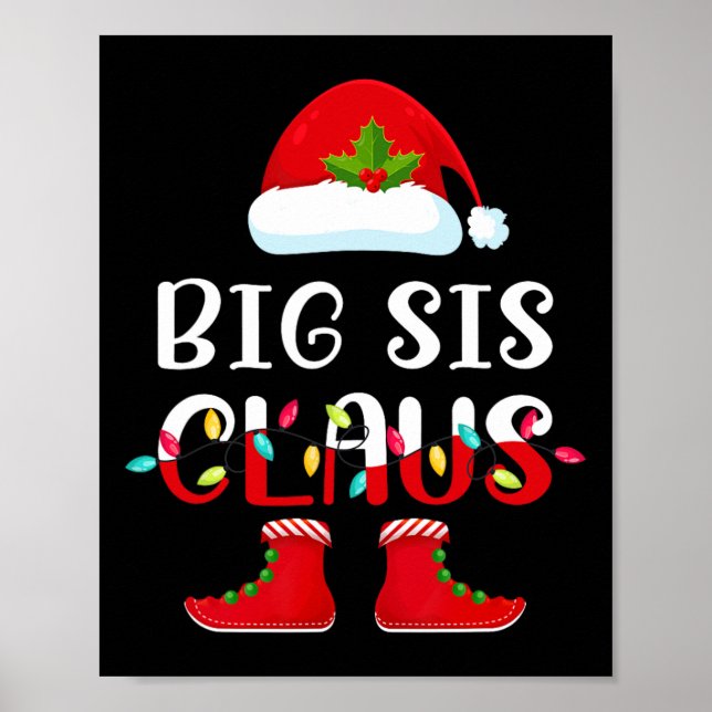 Poster Papais noeis Big Sis Claus Elf Correspondente Grup (Frente)