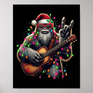 Poster Papais noeis Bigfoot Rock And Roll Acredite Em Bri