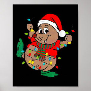 Poster Papais noeis bonitos Gus Luzes de Natal