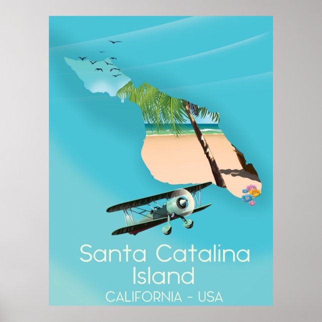 Poster Papais noeis Catalina Island California EUA (Frente)
