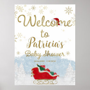 Poster Papais noeis Chá de fraldas de Natal