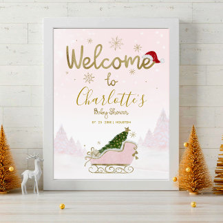 Poster Papais noeis Chá de fraldas de Natal