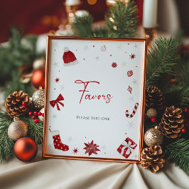 Poster Papais noeis Chás de fraldas de Natal