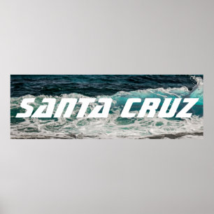 Poster Papais noeis com faixa de onda Cruz