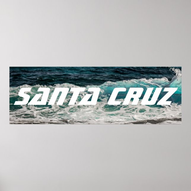Poster Papais noeis com faixa de onda Cruz (Frente)