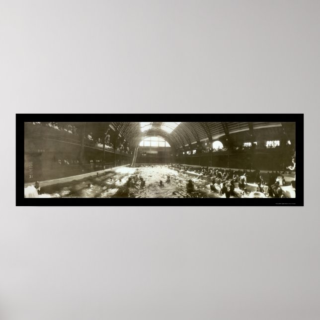 Pôster Papais noeis Cruz CA Plunge Foto 1908 (Frente)