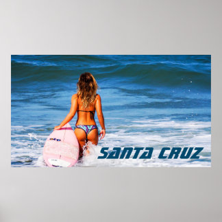 Poster Papais noeis Cruz California Surfer