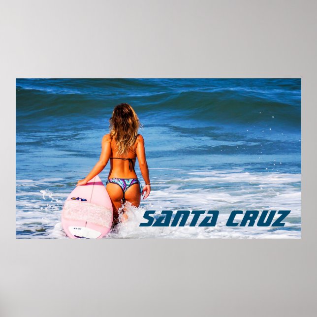 Poster Papais noeis Cruz California Surfer (Frente)