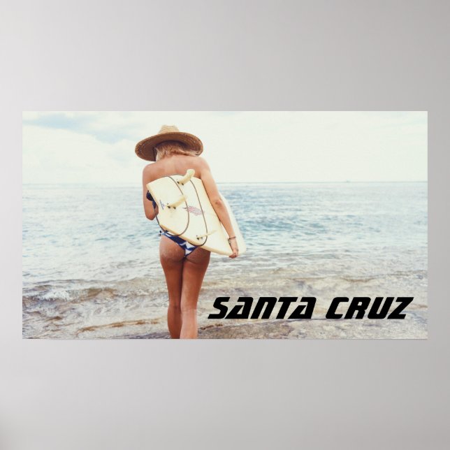 Poster Papais noeis Cruz California Surfer (Frente)