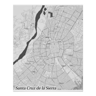 Pôster Papais noeis Cruz de la Sierra, poster de mapa