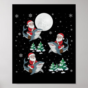 Poster Papais noeis Da Árvore Xmas Andando Engraçado De T