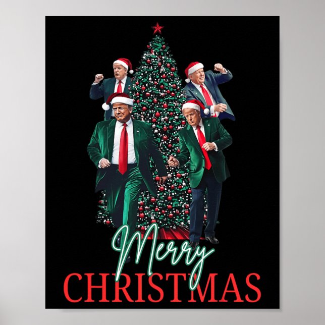 Poster Papais noeis Dançantes Pais Feliz Natal Casa 4 (Frente)