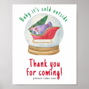 Poster Papais noeis de aquarela trendados - Obrigado por