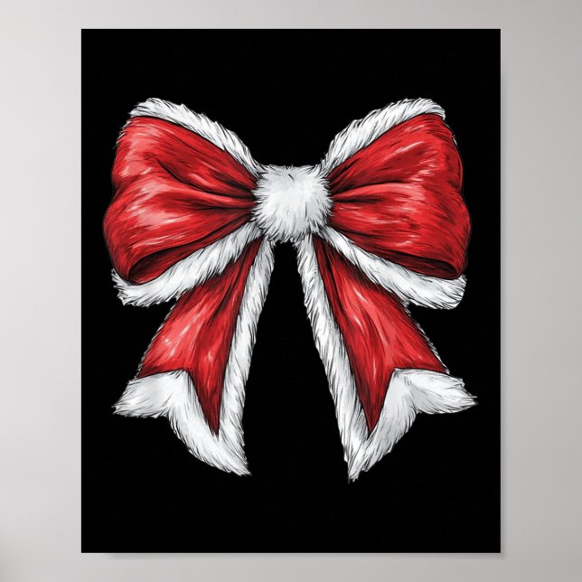 Poster Papais noeis de Arco de Coquette Red Christmas (Frente)