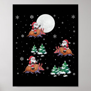 Poster Papais noeis De Árvore Xmas Andando Armadillo Engr