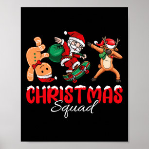 Poster Papais noeis De Esquadrão De Natal Dabbing Elf Fam