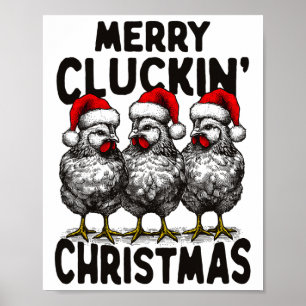 Poster Papais noeis De Frango De Festa De Natal Da Feliz