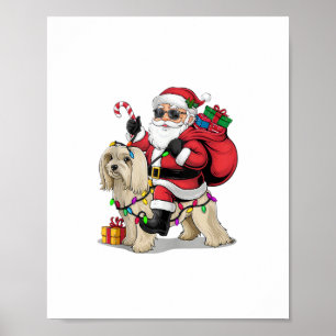 Poster Papais noeis de Iluminação do Havanês Xmas que And
