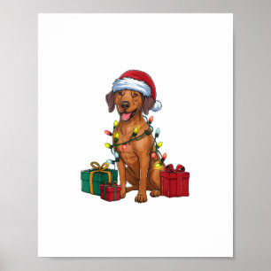Poster Papais noeis de iluminação do Xmas Cristo Ridgebac