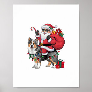 Poster Papais noeis de Iluminação Xmas que Andam na Prate