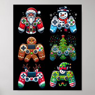Poster Papais noeis de jogos de Natal Cristo Elf Xmas