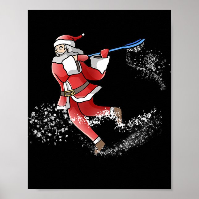 Poster Papais noeis de Lacrosse Natal Legal Lax Sport Ugl (Frente)