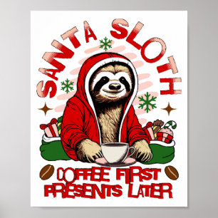 Poster Papais noeis de lama tomando café