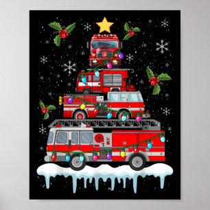 Poster Papais noeis de luzes de natal do caminhão de bomb